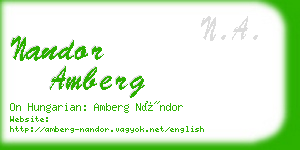 nandor amberg business card